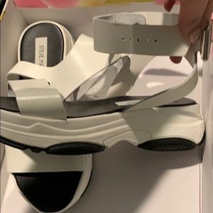 White dad bottom sandals